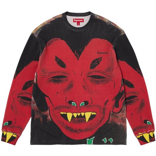 Supreme felpa mike kelley con stampa grafica - rosso