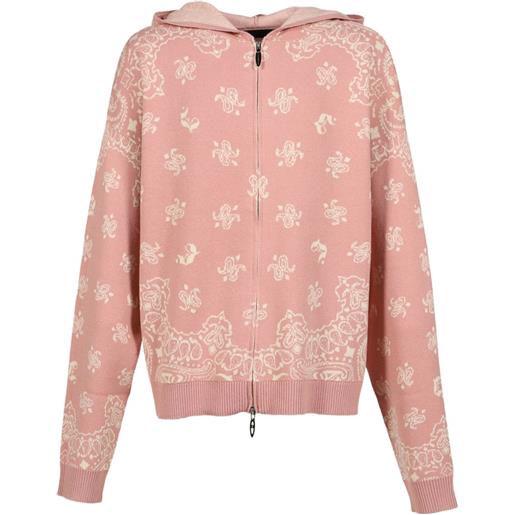 JUN/NAKAYAMA felpa con stampa paisley jacquard - rosa