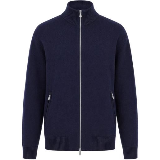 Brunello Cucinelli cardigan con zip - blu