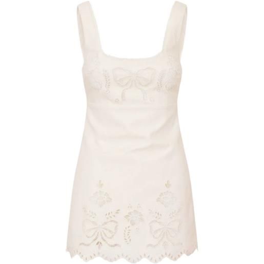 LoveShackFancy abito corto fable - bianco
