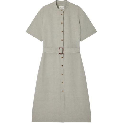 Bonpoint lyla belted button-front dress - verde