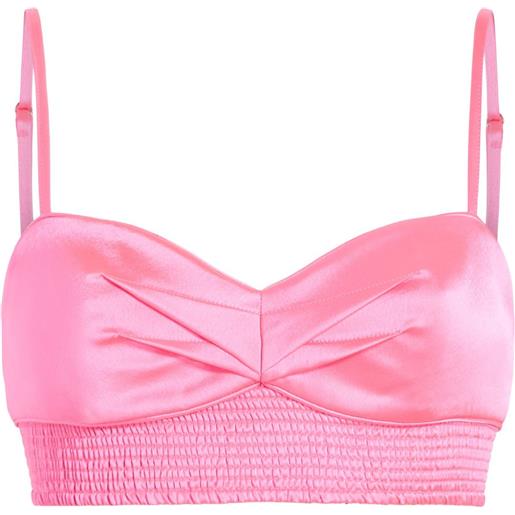 Cinq A Sept top crop nikola con pieghe - rosa