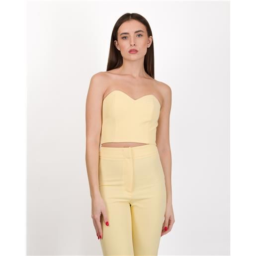 SILENCE LIMITED corpetto steccato a cuore basic;SILENCE LIMITED, giallo