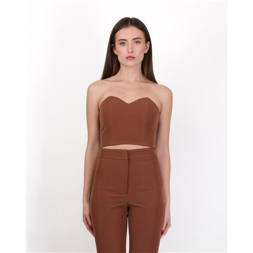 SILENCE LIMITED corpetto steccato a cuore basic;SILENCE LIMITED, marrone