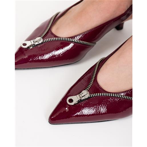 OVYÉ by CRISTINA LUCCHI décolleté slingback con dettaglio zip;Ovyé, bordeaux