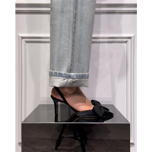 DIVINE FOLLIE décolleté slingback con fiocco;DIVINE FOLLIE, nero