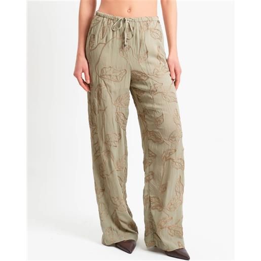 PHILIA LOFT pantalone con ricamo in filo lurex;Karly;PHILIA LOFT, verde-salvia