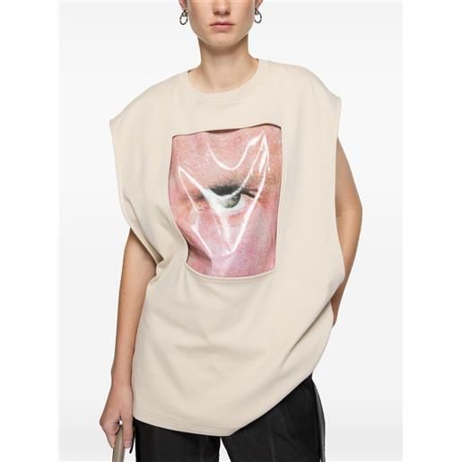 Acne Studios t-shirt logo - toni neutri