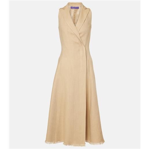 Ralph Lauren Collection abito midi in seta e lino