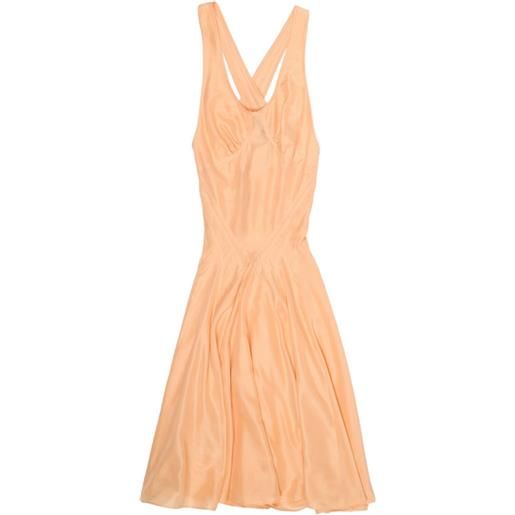 BIMBA Y LOLA abito in seta con spalline incrociate - arancione