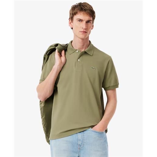 Lacoste l1212 light bmy polo lacoste, verde kaki
