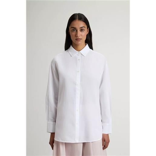 Woorlich woolrich cotton linen boyfriend shirt, oxford white