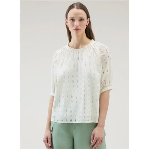 WOOLRICH EUROPE SPA broderie anglaise blouse woolrich, beige