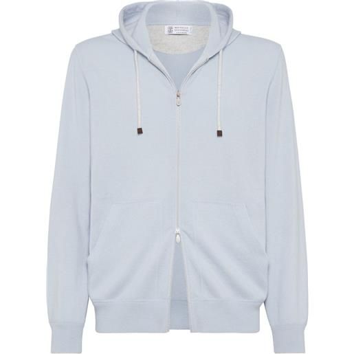 Brunello Cucinelli felpa con cappuccio - blu