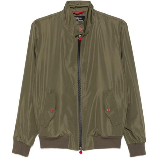 Kiton bomber con zip - verde