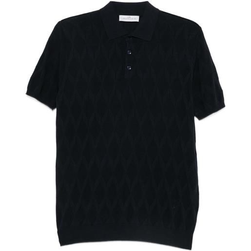 Jeordie's polo a rombi - blu