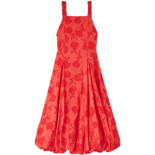 GANNI abito con orlo a palloncino - rosso