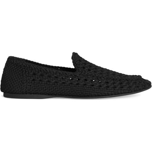 Dolce & Gabbana slippers in woven fabric - nero