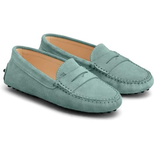Tod's Kids gommino suede loafers - verde