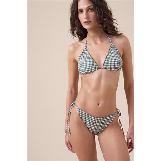 Calzedonia triangolo costume green vichy verde