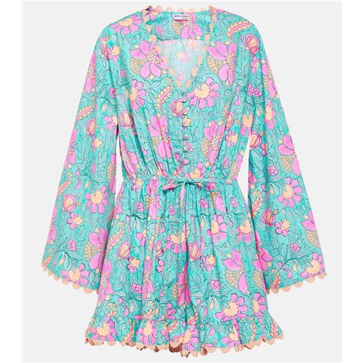 Juliet Dunn jumpsuit corta in popeline di cotone