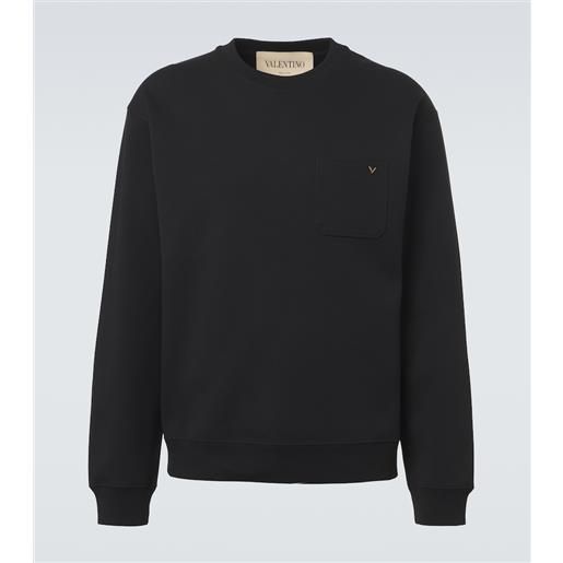 Valentino felpa vgold in jersey di misto cotone