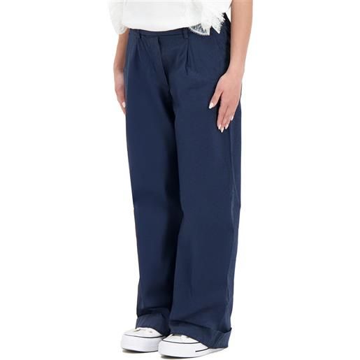 40WEFT pantalone flaire in popline stretch raissa donna