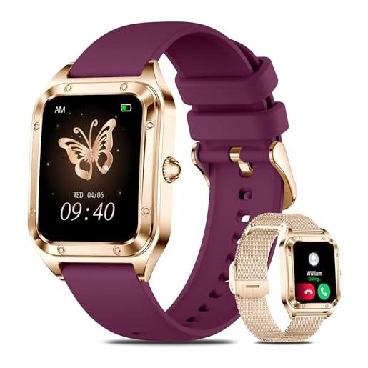 Smartwatch Con Chiamate Bluetooth 5.3, 1.85" HD, 112 Sport, Cardio E Sonno – Per Uomo E Donna, Bianco