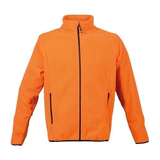 JRC metz man 993085 felpa in pile antipilling da uomo 100% poliestere chiusura zip tasche laterali arancione (xxl)