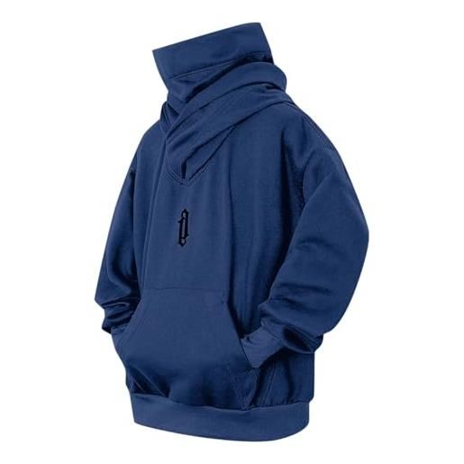 VPQILH felpa in pile uomo con cappuccio vendita invernale pesante caldo pullover uomo sweatshirt con collo alto maglia di tuta manica lunga termica fleece pullover top sportiva casual vestibilità larga