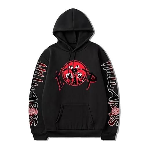 kewing girocollo felpa - helluva boss grafico stampato felpa con cappuccio uomini/donne maglione manica lunga allentata moda maglione