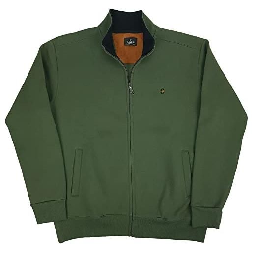 Coveri felpa felpe con cerniera tasche zip cardigan pesante invernale uomo taglie forti (it, testo, 4xl, regular, regular, grigio)