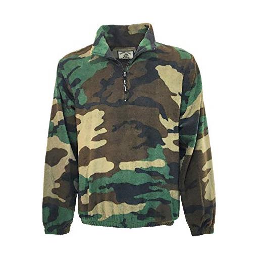 fratelliditalia.org felpa maglia maglione uomo pile zip mimetico caldo caccia neve invernale