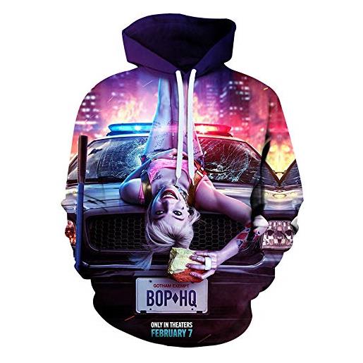 FiveEarl felpe con cappuccio unisex con stampa 3d cartoon, casual, pullover (it, testo, m, regular, regular, multicolore 1)