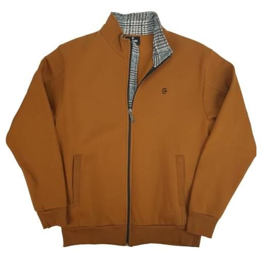 Coveri felpa uomo con cerniera zip invernale pesante senza cappuccio l xl xxl 3x (xxxl - ruggine)