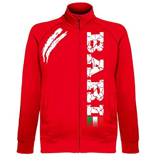Vestipassioni generico giacchino bari felpa ultras tifosi città italiane(l, rosso)