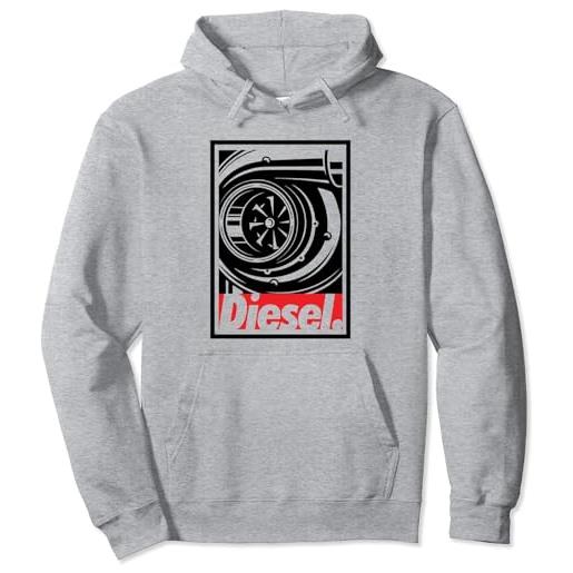 iNexTone felpa con cappuccio da uomo turbo diesel, per gli amanti delle auto diesel potenziate, multicolore, 3xl