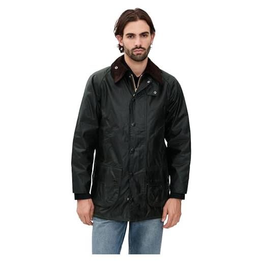 Barbour giacca da uomo beaufort wax, verde, xl