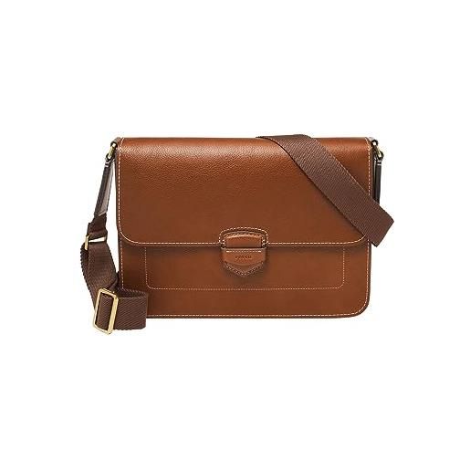 Fossil lennox borsa da uomo, lite. Hide™ borsa messenger in pelle nera, l: 35,6 cm, l: 5,1 cm, h: 25,4 cm, mbg9613001