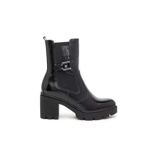 Nero Giardini i411906d stivaletti chelsea donna in vernice - nero 40 eu