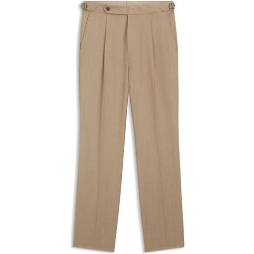 BOSS pantaloni dal fit affusolato in serge di lana vergine, beige
