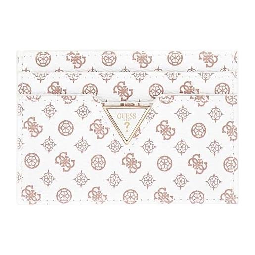 GUESS card holder white logo multi