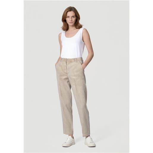 Carla ferroni pantalone donna lungo melange leggero 70185