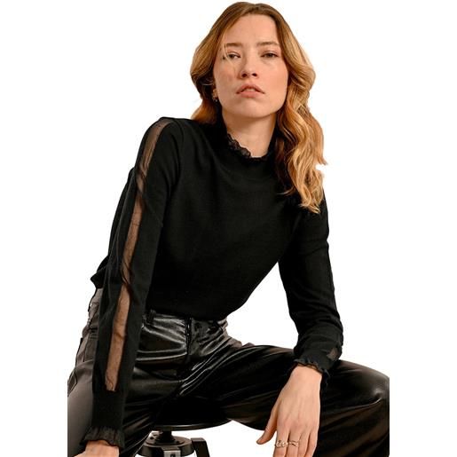 Molly Bracken maglia donna lupetto caldo viscosa molly bracken la1398cn