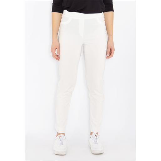 Carla Ferroni pantalone donna elastico in vita tessuto bengalina leggero carla ferroni 16020x1