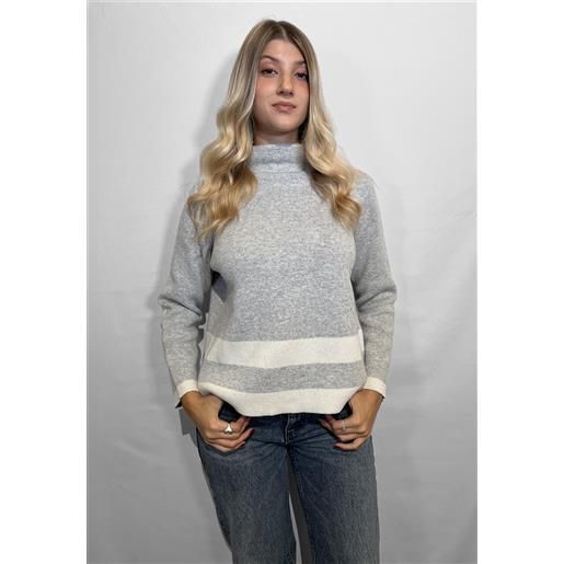 Intrecci maglia donna manica lunga lupetto lana cachemire art. W25-84