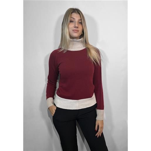 Premode maglia donna manica lunga collo alto dolcevita lana e cashmere art. 345691