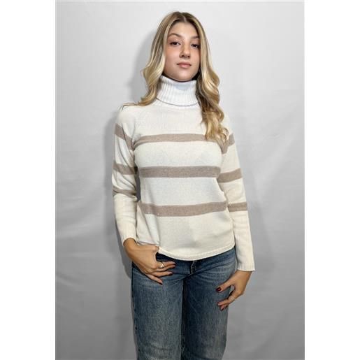 Premode maglia donna manica lunga collo alto dolcevita lana e cashmere art. 345696