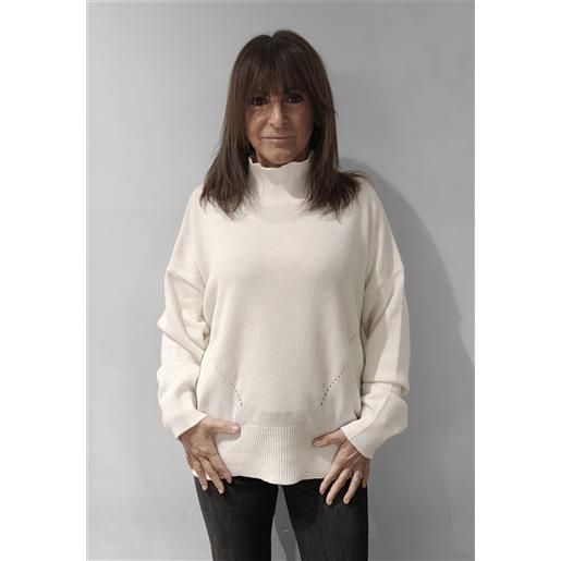 Vicolo maglia donna lupetto unita morbida calda art. 77359f