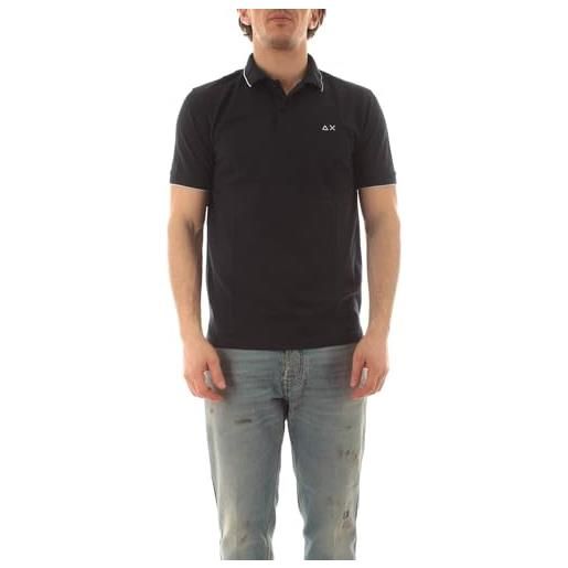 SUN68 polo manica corta a35110 colletto con riga piccola tg. Xxl col. 07 navy blue